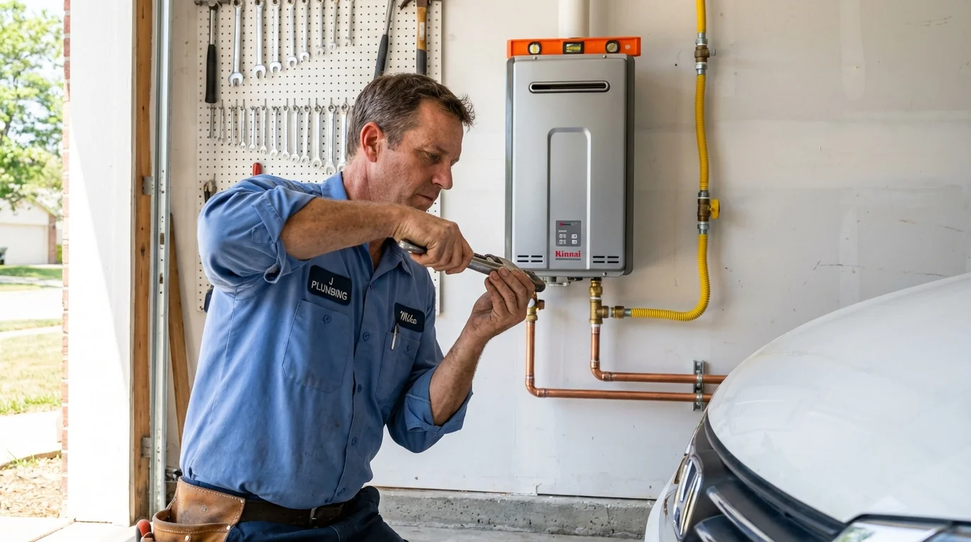 Tankless water heater installation by a Johns Plumbing LLC plumber in Kuna